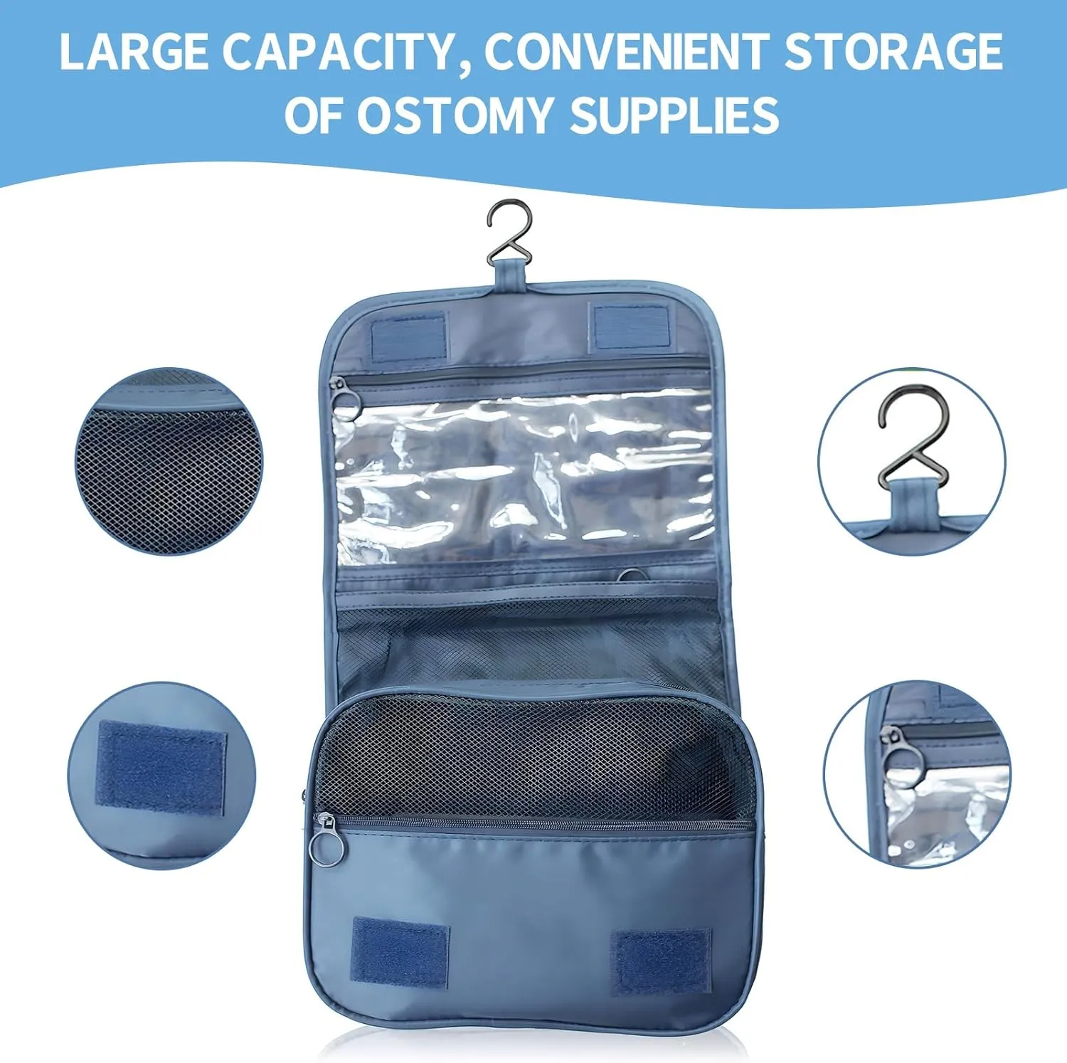 Exquisite Travel Bag for Ostomy and Colostomy Supplies - The Ultimate Choice for Post - Surgery Individuals, Featuring Hanging Setup and Stylish Covers Tailored for Women (Pink)