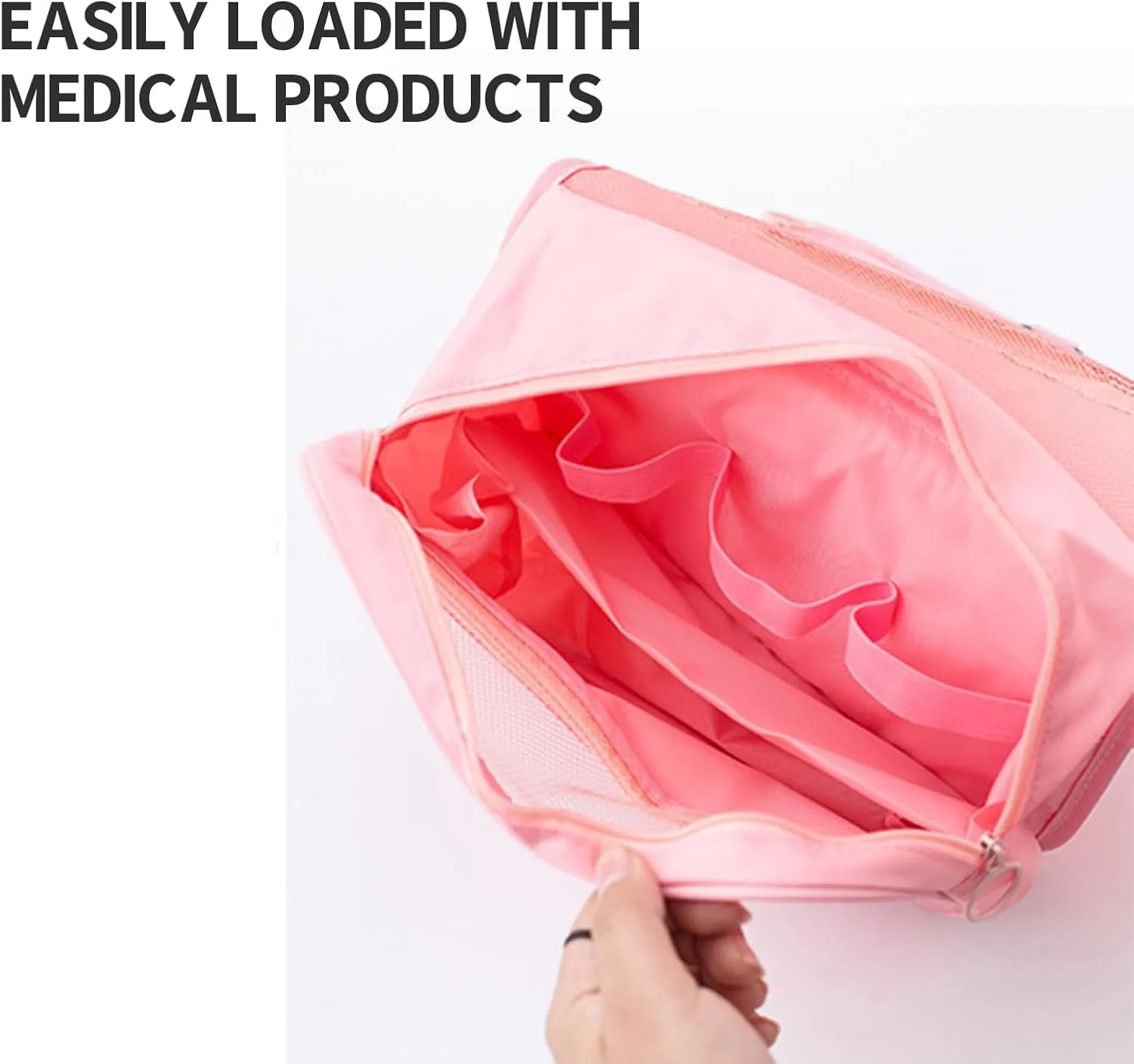 Exquisite Travel Bag for Ostomy and Colostomy Supplies - The Ultimate Choice for Post - Surgery Individuals, Featuring Hanging Setup and Stylish Covers Tailored for Women (Pink)