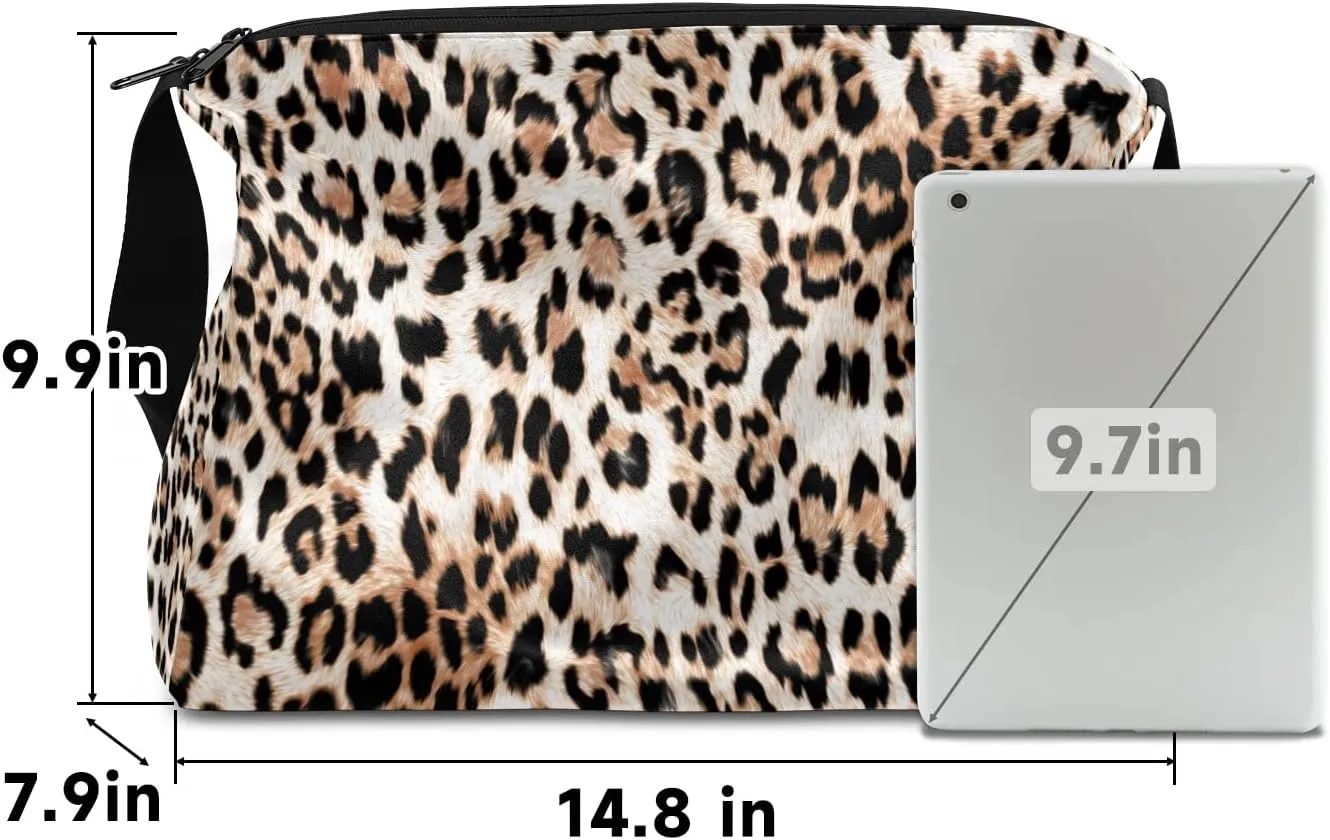 Fashion Leopard Skin Small Gym Bag for Men Women Workout Sport Duffle Bag Waterproof Weekender Overnight Bag Lightweight Carry on Tote Bag Crossbody Shoulder Travel Bag for Swim Yoge Dance