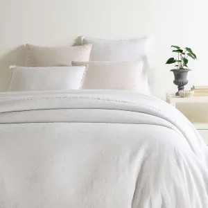 Faye Linen Plaster Duvet Cover, King Size, Neutral/Ivory Solid Pattern