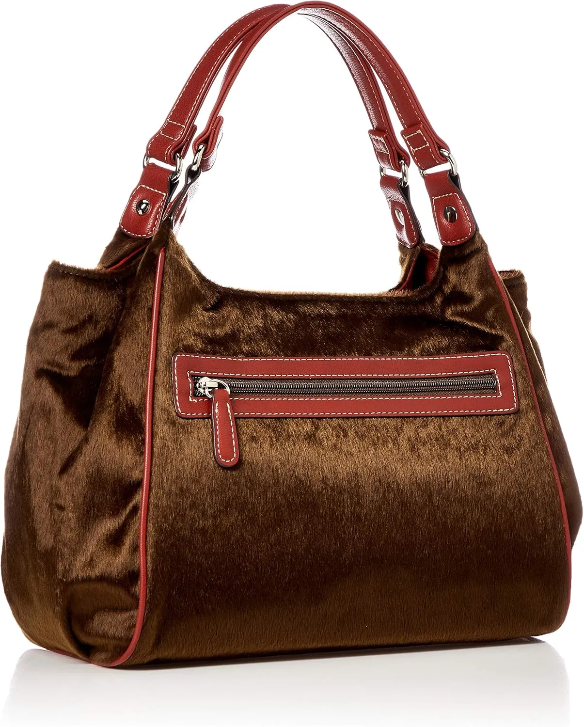 Fetus Faux Fur Hand Bag with Dual Aori Pockets