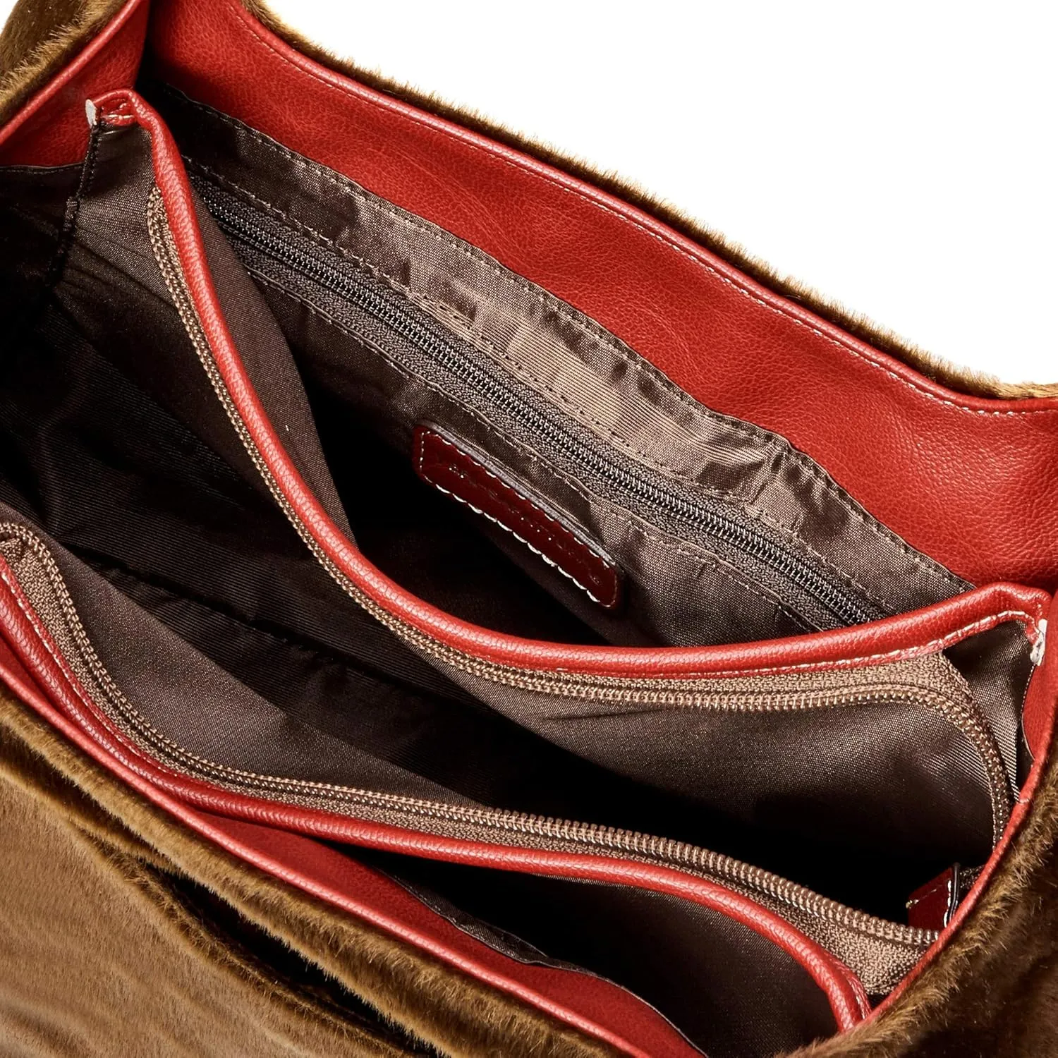 Fetus Faux Fur Hand Bag with Dual Aori Pockets