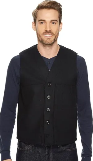 Filson Mens Mackinaw Wool Vest Navy Medium