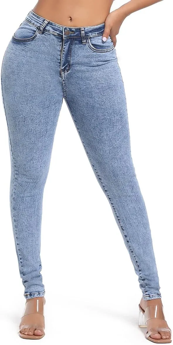 FISCLOSIN Women Colombian Design,Butt Lift,Sexy Skinny Jeans,Stretch Denim Pants