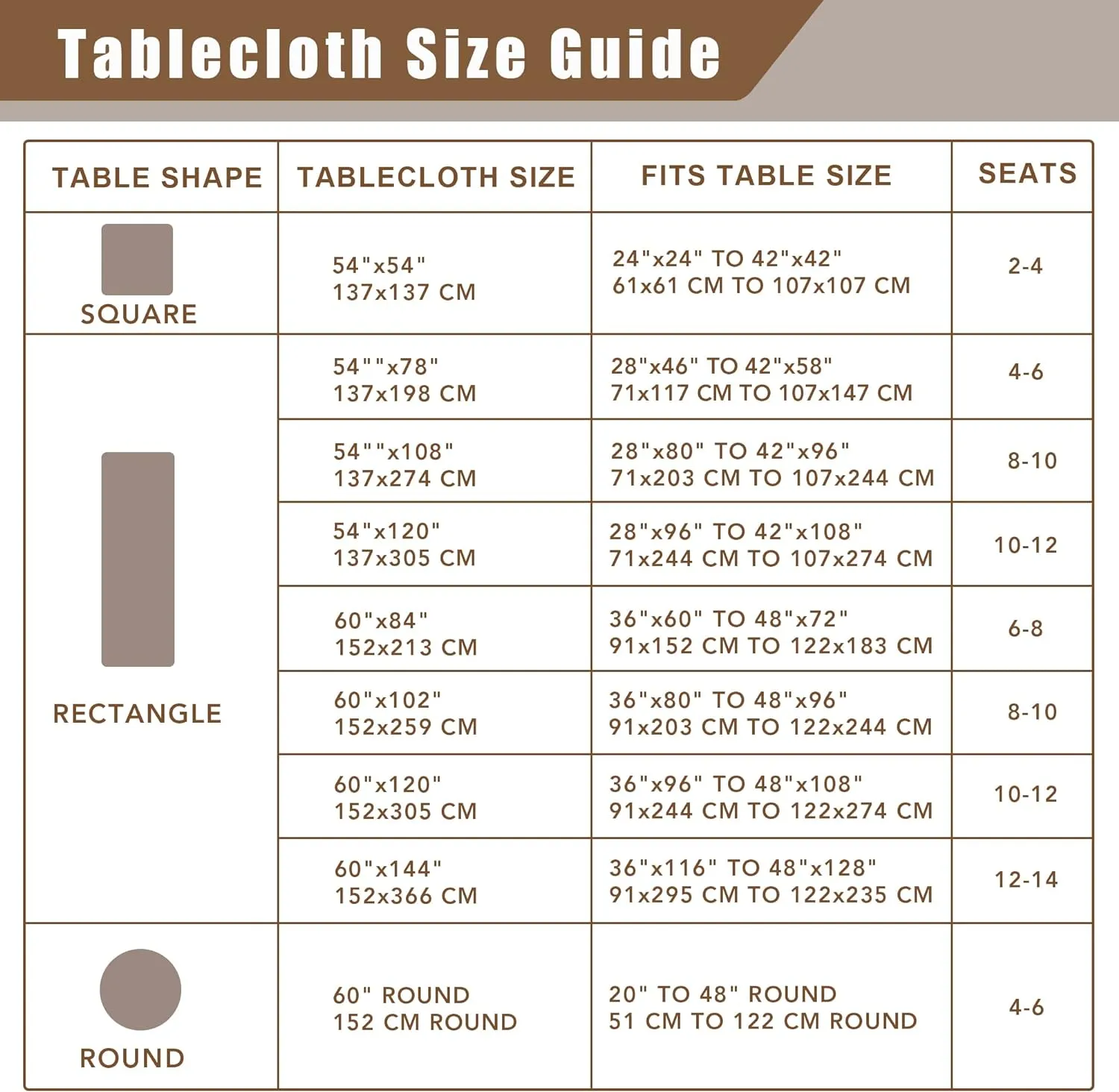 Fitable Linen Textured Square Tablecloths 2 Pack, Washable Fabric Table Clothes for 4 Ft Card Table/Coffee Table, Holiday Table Covers for Kitchen Dining, Party, Farmhouse (Stone, 54 x 54 Inch)