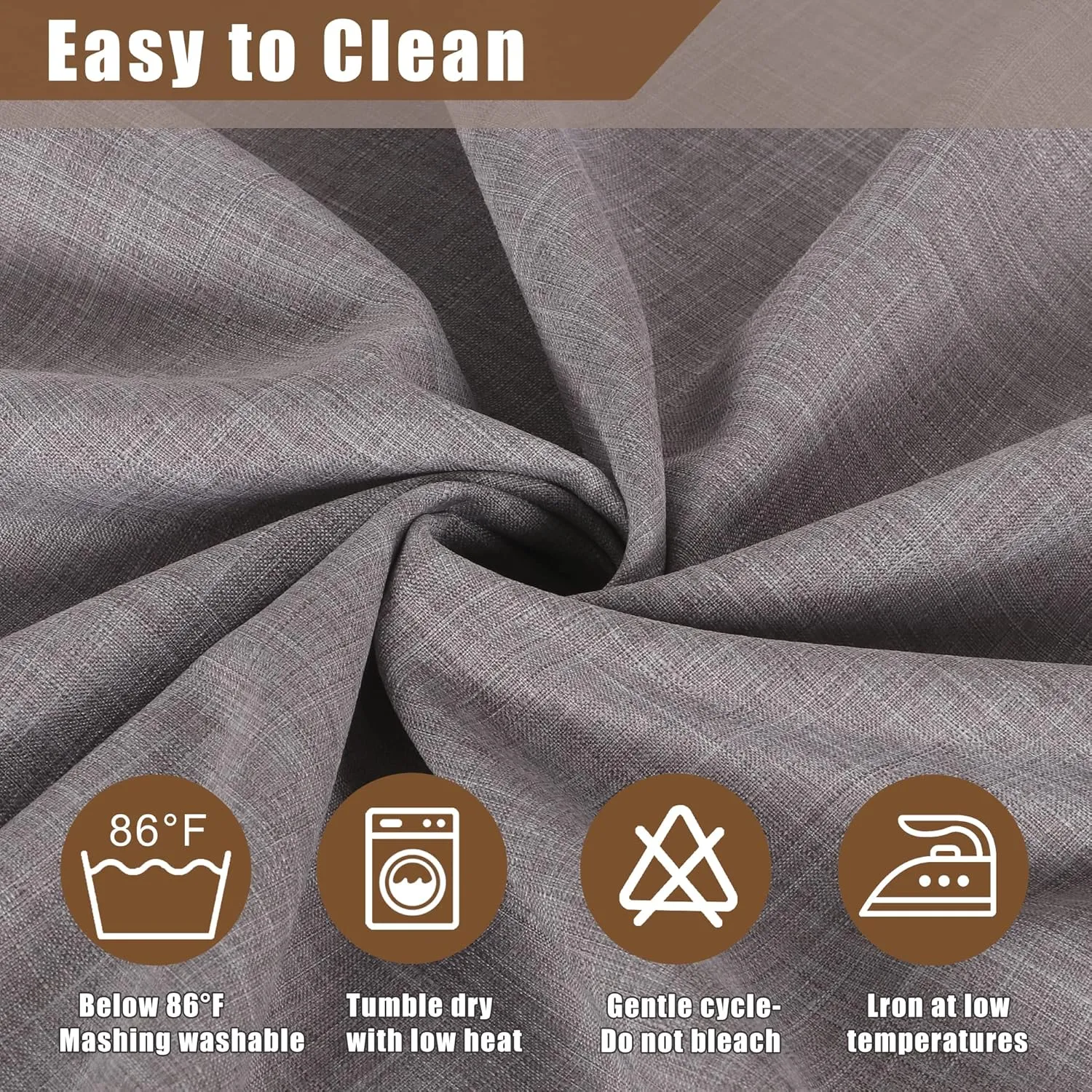 Fitable Linen Textured Square Tablecloths 2 Pack, Washable Fabric Table Clothes for 4 Ft Card Table/Coffee Table, Holiday Table Covers for Kitchen Dining, Party, Farmhouse (Stone, 54 x 54 Inch)