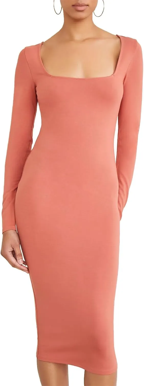 Forever 21 Women's Bodycon Long-Sleeve Dress