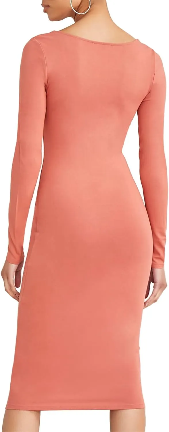 Forever 21 Women's Bodycon Long-Sleeve Dress