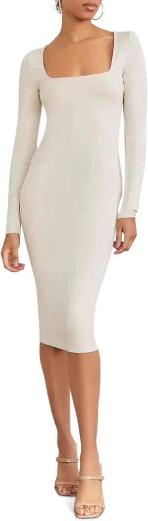 Forever 21 Women's Bodycon Long-Sleeve Dress