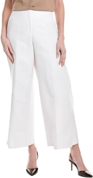 Franklin Wide Leg Ankle Linen & Silk-Blend Pant