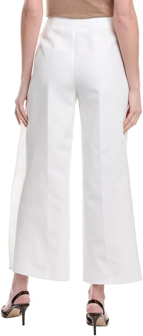 Franklin Wide Leg Ankle Linen & Silk-Blend Pant