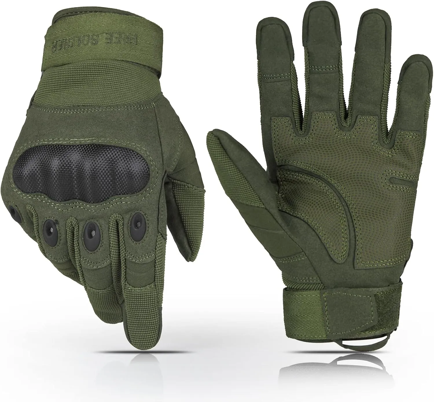 FREE SOLDIER Tactical Gloves for Men - Military Combat Gloves for Motorcycle Riding, Cycling, Hiking, Airsoft, Shooting | Reinforced Grip & Durable
