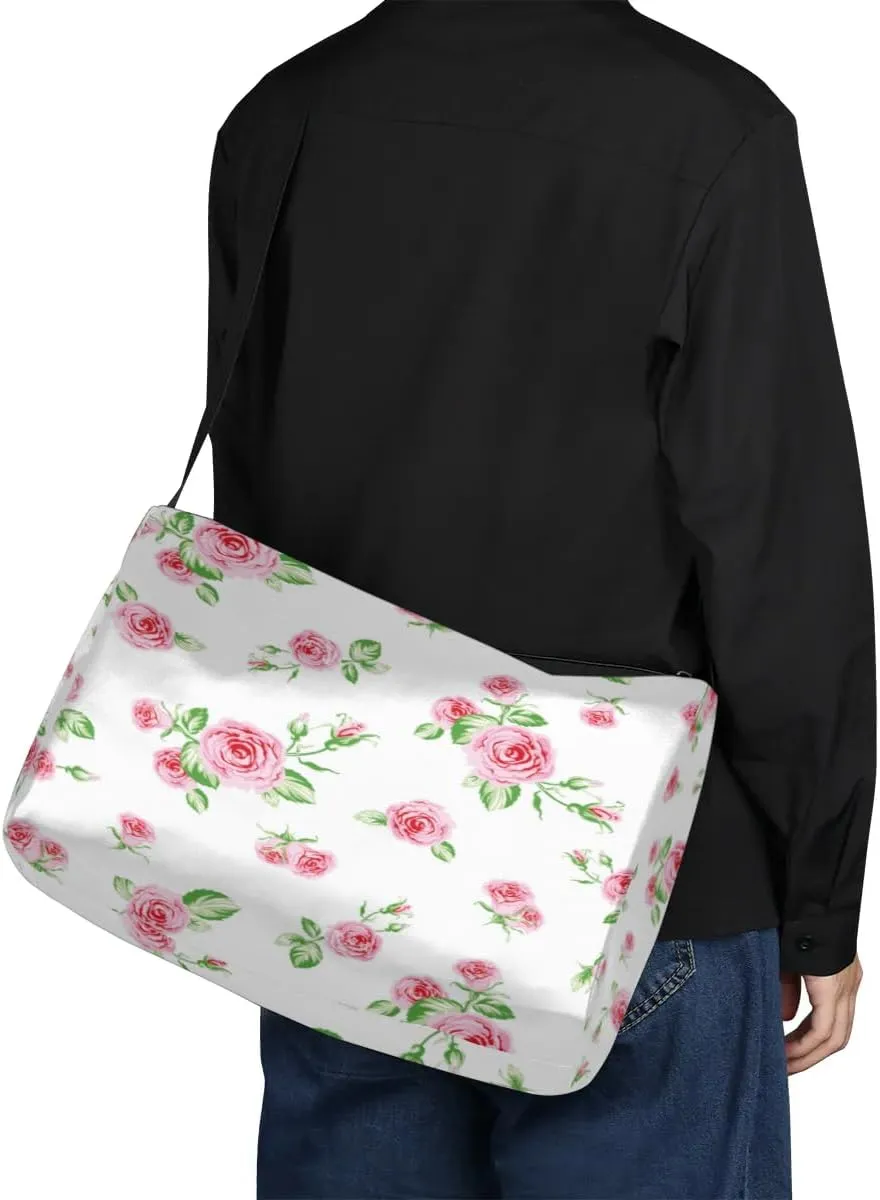 Fresh Roses Flower Small Gym Bag for Men Women Workout Sport Duffle Bag Waterproof Weekender Overnight Bag Lightweight Carry on Tote Bag Crossbody Shoulder Travel Bag for Swim Yoge Dance