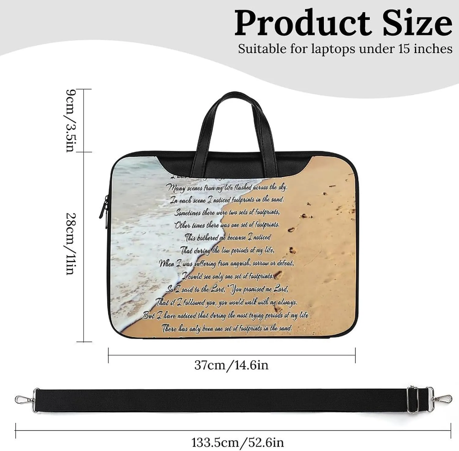 Fresh Sage Green White Leather Computer Bag with Multiple Sizes to Choose From, Convenient to Carry