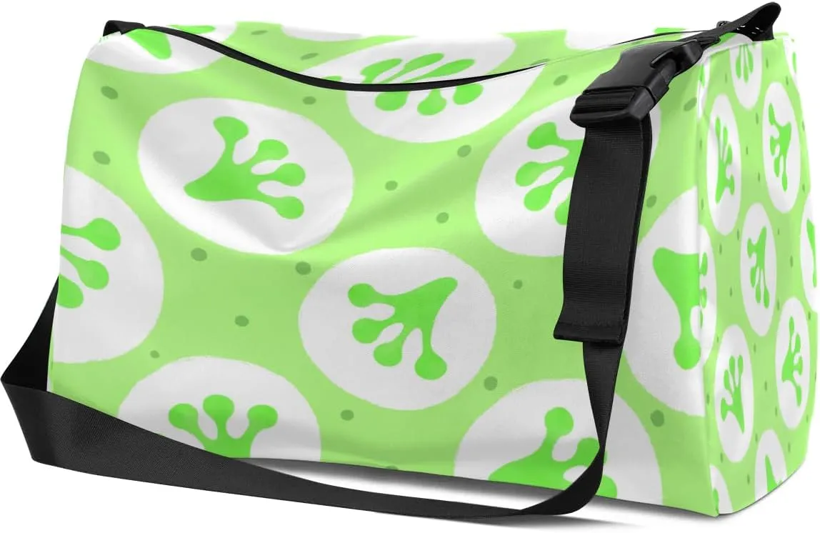 Frog Paw Small Gym Bag for Men Women Workout Sport Duffle Bag Waterproof Weekender Overnight Bag Lightweight Carry on Tote Bag Crossbody Shoulder Travel Bag for Swim Yoge Dance