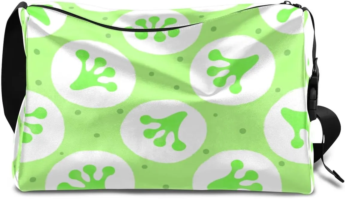 Frog Paw Small Gym Bag for Men Women Workout Sport Duffle Bag Waterproof Weekender Overnight Bag Lightweight Carry on Tote Bag Crossbody Shoulder Travel Bag for Swim Yoge Dance