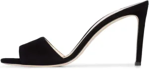 FSJ Women Casual Peep Toe Mule Sandals Stiletto High Heels Party Evening Shoe Size 4-15 M US