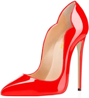FSJ Women Classic Pointed Toe High Heels Sexy Stiletto Pumps Office Lady Casual Dress Party Prom Shoes Size 4-15 US