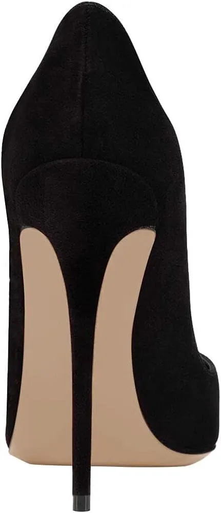 FSJ Women Formal Pointed Toe Pumps High Heel Sexy Stilettos Slip On Office Cute Evening Dress Shoes Size 4-15 US