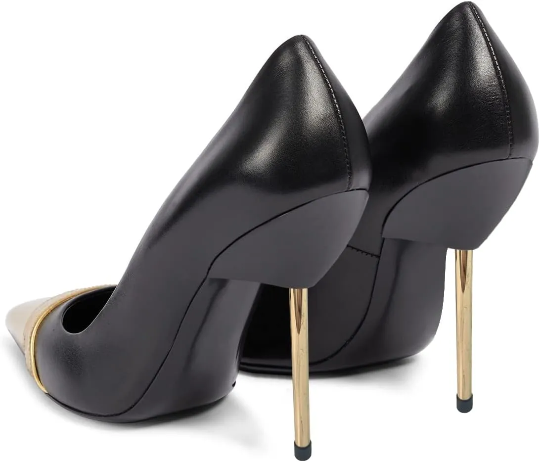 FSJ Women Formal Pointed Toe Pumps High Heel Sexy Stilettos Slip On Office Cute Evening Dress Shoes Size 4-15 US