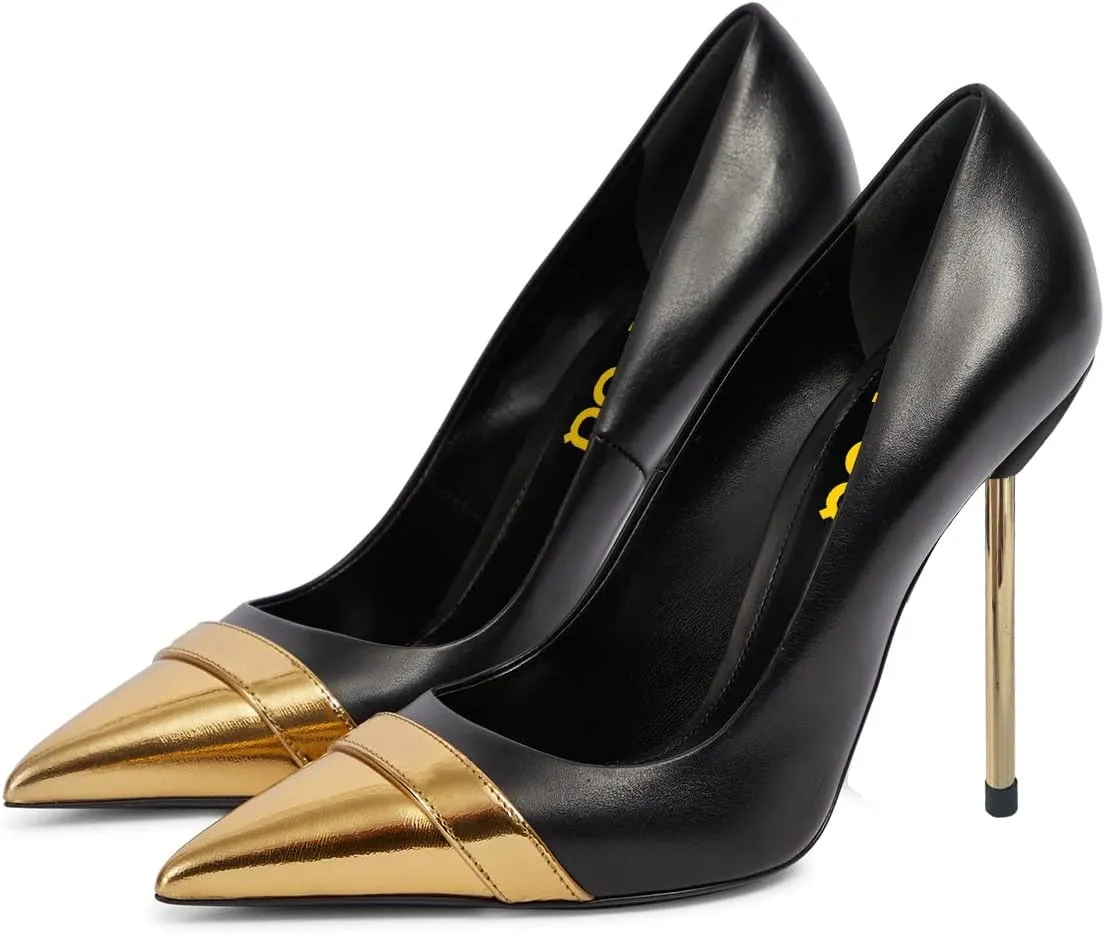 FSJ Women Formal Pointed Toe Pumps High Heel Sexy Stilettos Slip On Office Cute Evening Dress Shoes Size 4-15 US