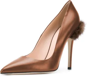 FSJ Women Formal Stiletto High Heels Pumps Pointed Toe Velvet Slide Office Wedding Lady Party Dress Shoes Size 4-15 US