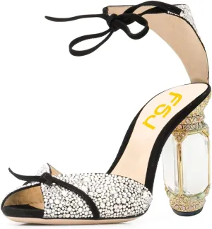 FSJ Women Open Toe Stylish Sandal Ankle Strap Chunky Block High Thick Heels Wedding Party Ballroom Prom Shoes US Size 4-15 US