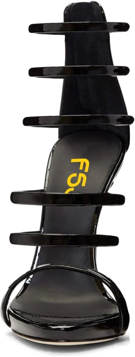 FSJ Women Sexy Strappy Gladiator Wedding Sandals High Heel Stiletto Shoes for Summer Prom Party Size 4-15 US