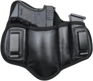Fujobi Pancake Holster, Gun IWB Holster Faux Leather Compatible with G19 23 32 26 27 30 33, M&P Shield, XDs, P320, Taurus Holsters