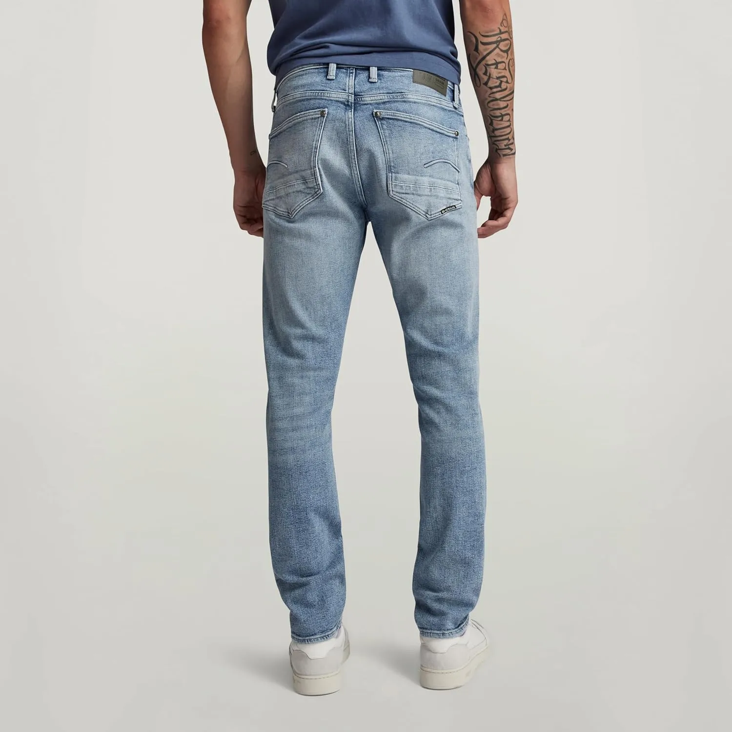 G-STAR RAW Men's Revend Super Slim Fit Jean in Slander Black Superstretch Aged