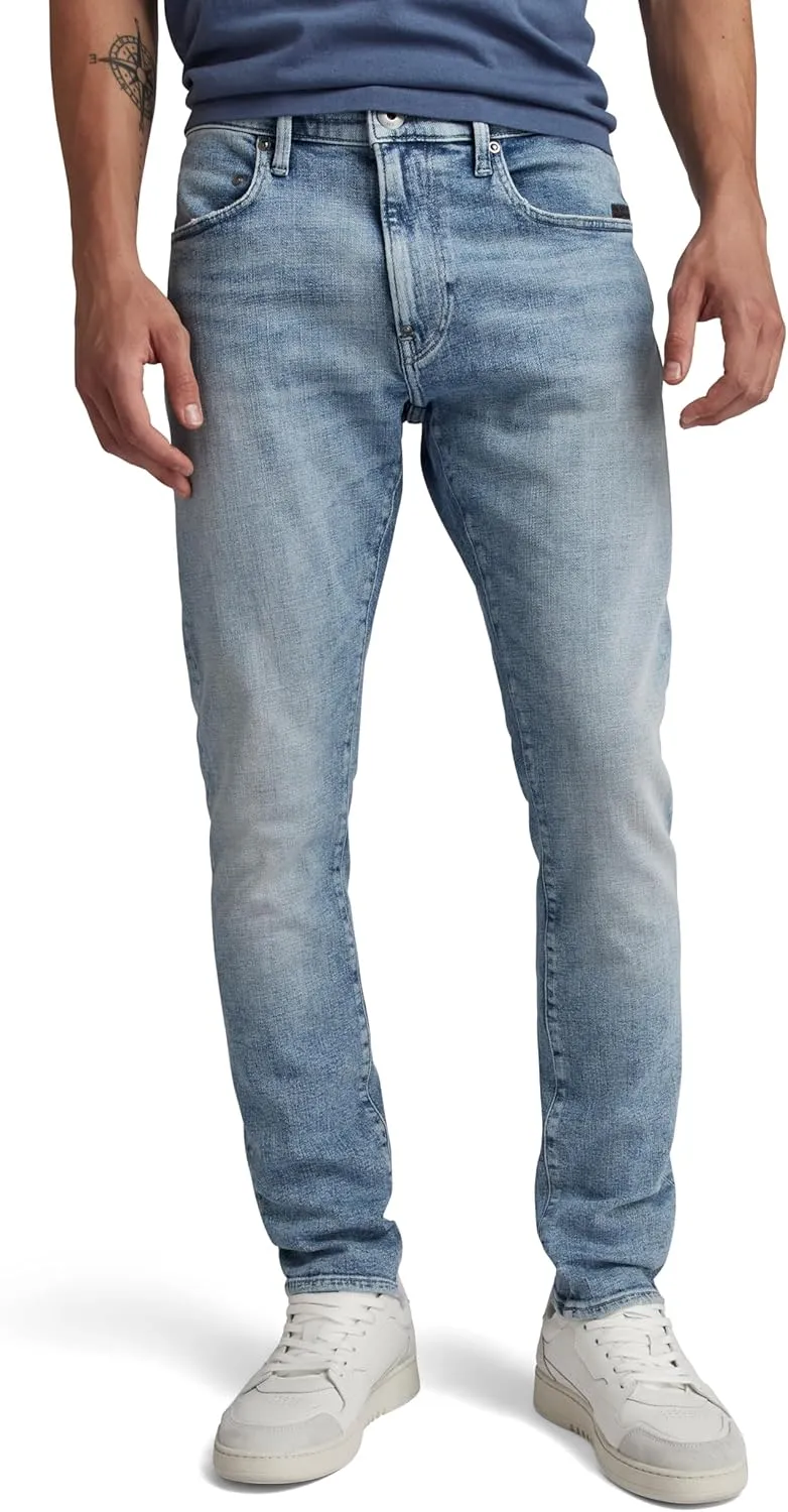 G-STAR RAW Men's Revend Super Slim Fit Jean in Slander Black Superstretch Aged