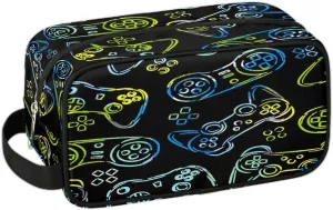 Game Boys Toiletry Bag, Hanging Kids Dopp Kit, Waterproof Lightweight Boys Makeup Bag Shaving Bag Grooming Bag for Hygiene Kit Essential