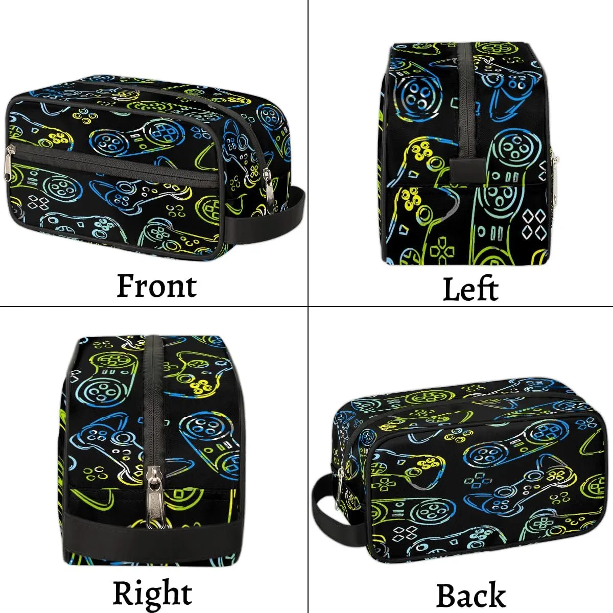 Game Boys Toiletry Bag, Hanging Kids Dopp Kit, Waterproof Lightweight Boys Makeup Bag Shaving Bag Grooming Bag for Hygiene Kit Essential