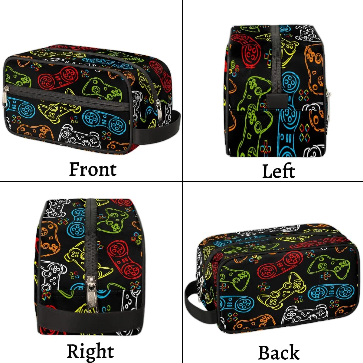 Game Joysticks Travel Toiletry Bag for Boys Men, Video Games Waterproof Hanging Dopp Kit for Teens, Shaving Bag with Large Capacity for Travel,Sports
