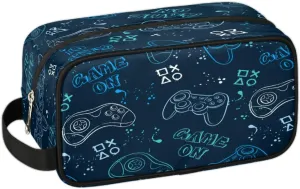 Game Joysticks Travel Toiletry Bag for Boys Men, Waterproof Hanging Dopp Kit for Teens Kids, Shaving Bag with Large Capacity for Travel, Sports, Shower