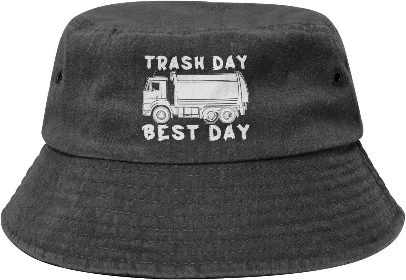Garbage Day is The Best Day Fashion Cowboy Denim Fisherman Hat Outdoor Fishing Cap Sun