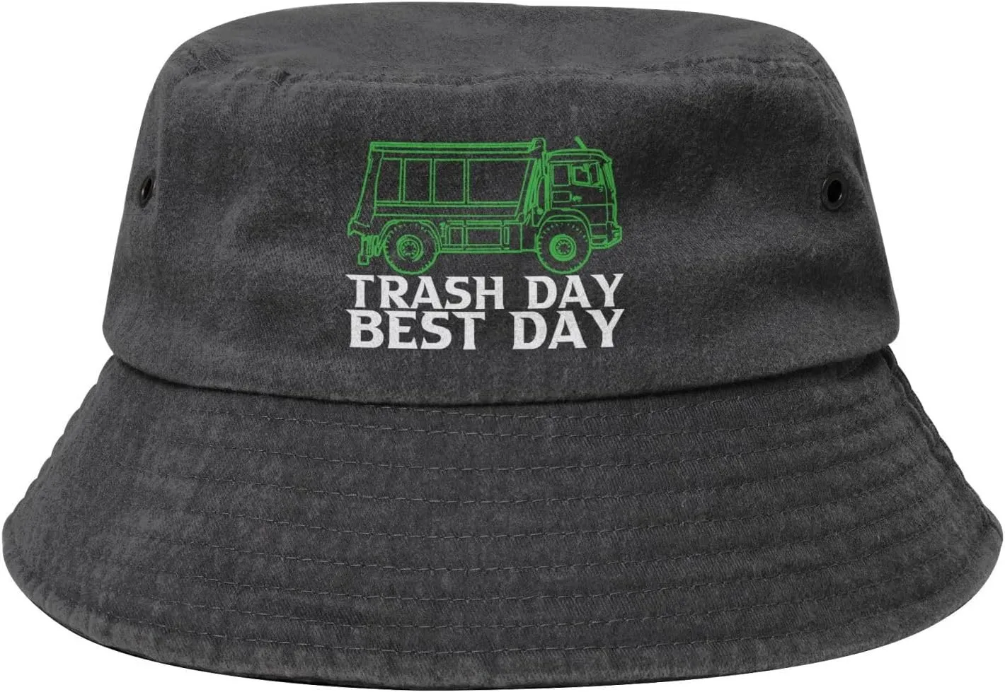 Garbage Day is The Best Day Fashion Cowboy Denim Fisherman Hat Outdoor Fishing Cap Sun