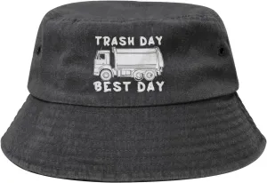 Garbage Day is The Best Day Fashion Cowboy Denim Fisherman Hat Outdoor Fishing Cap Sun