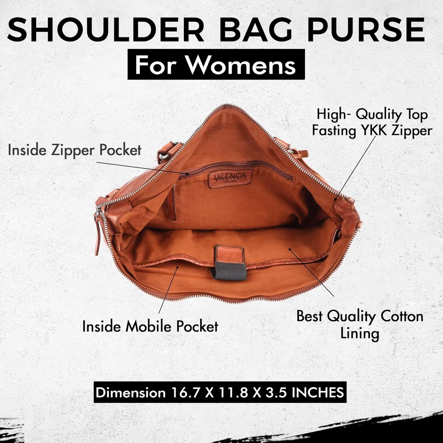 Genuine Leather Women's Tote Handbags, Satchel Purse Ladies Shoulder Bags with Top Handle