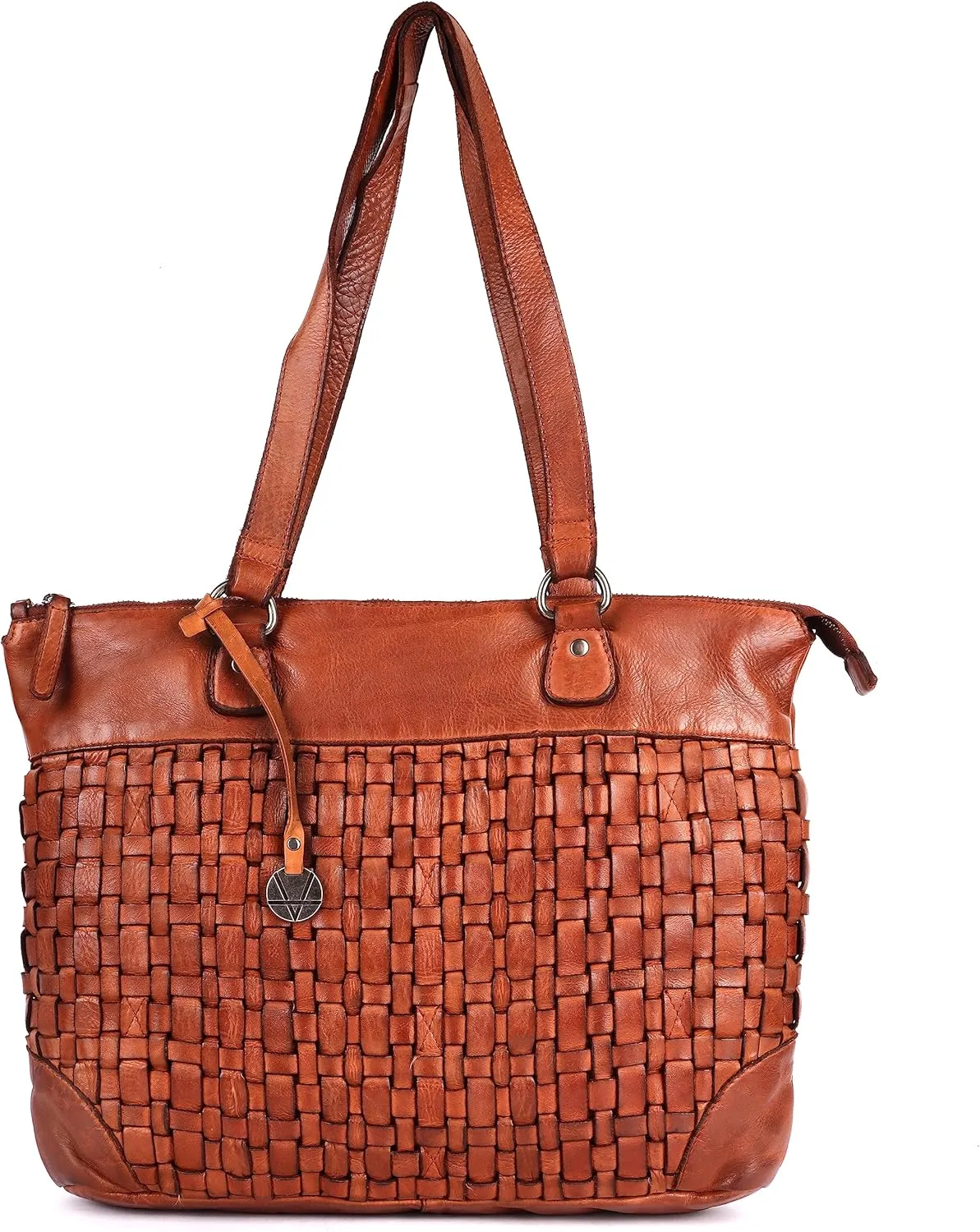Genuine Leather Women's Tote Handbags, Satchel Purse Ladies Shoulder Bags with Top Handle