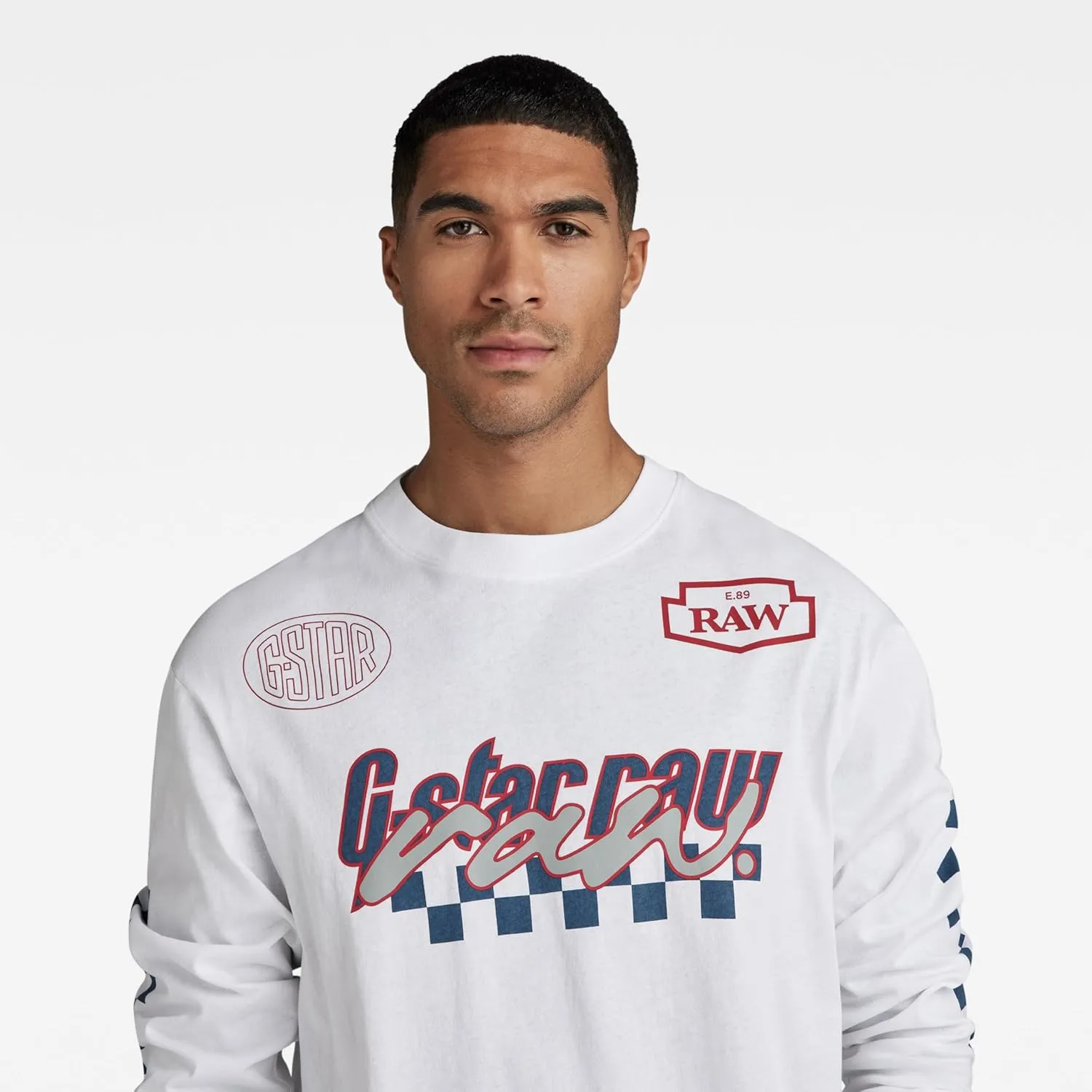 Gestarou MOTO BOX GRAPHIC T-SHIRT Men's Long Sleeve T-Shirt, Oversized Fit