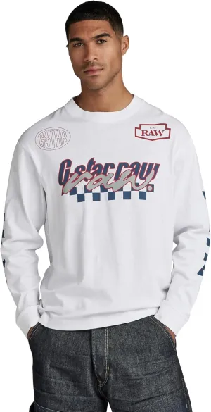 Gestarou MOTO BOX GRAPHIC T-SHIRT Men's Long Sleeve T-Shirt, Oversized Fit