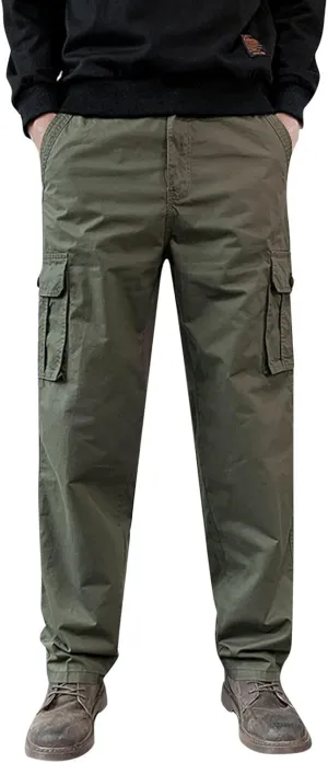 GIERIDUC Men Outdoor Cargo Pant Best Travel Pants for Long Flights Men's Mens Long Underwear Pants Mens Khaki Pants Outdoor