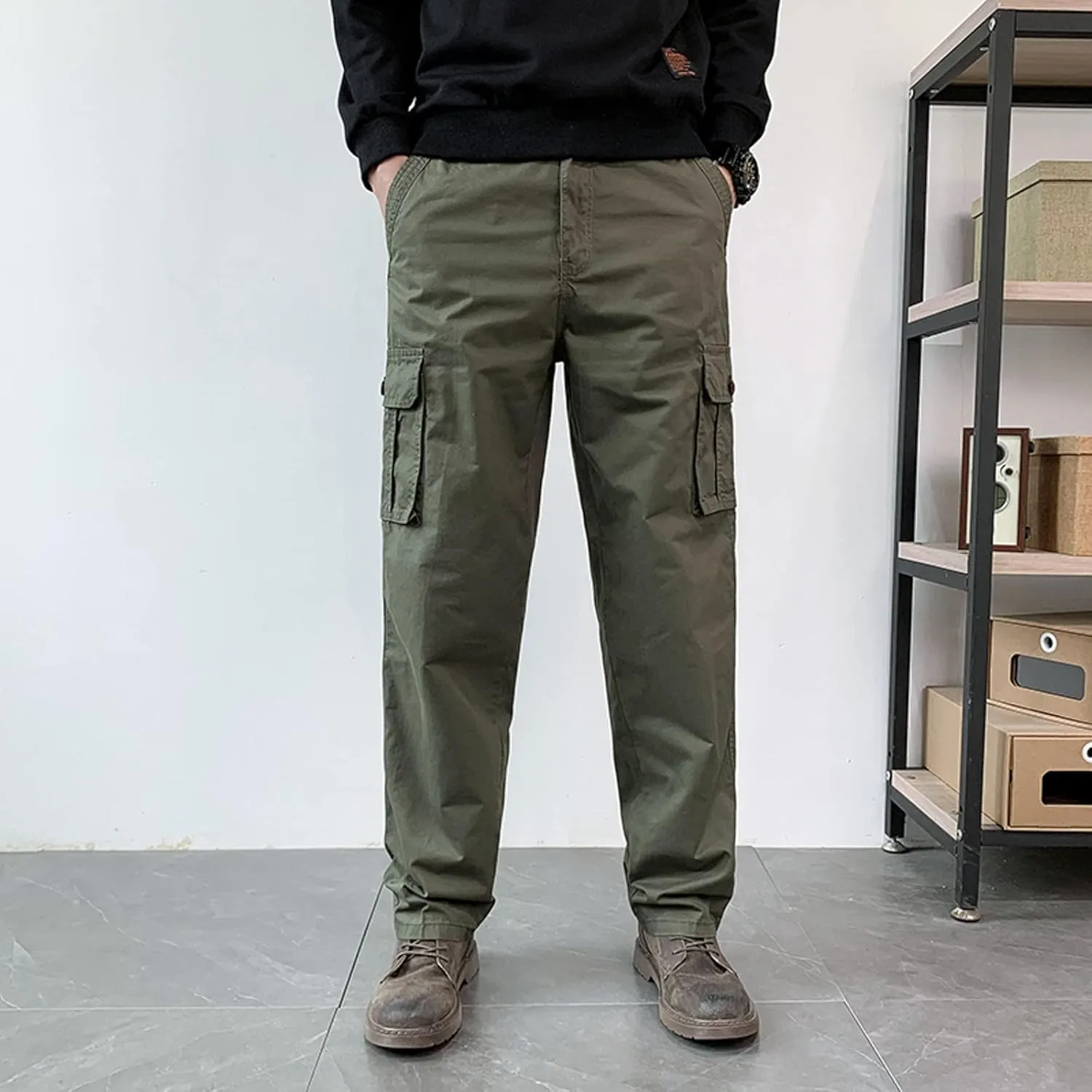 GIERIDUC Men Outdoor Cargo Pant Best Travel Pants for Long Flights Men's Mens Long Underwear Pants Mens Khaki Pants Outdoor