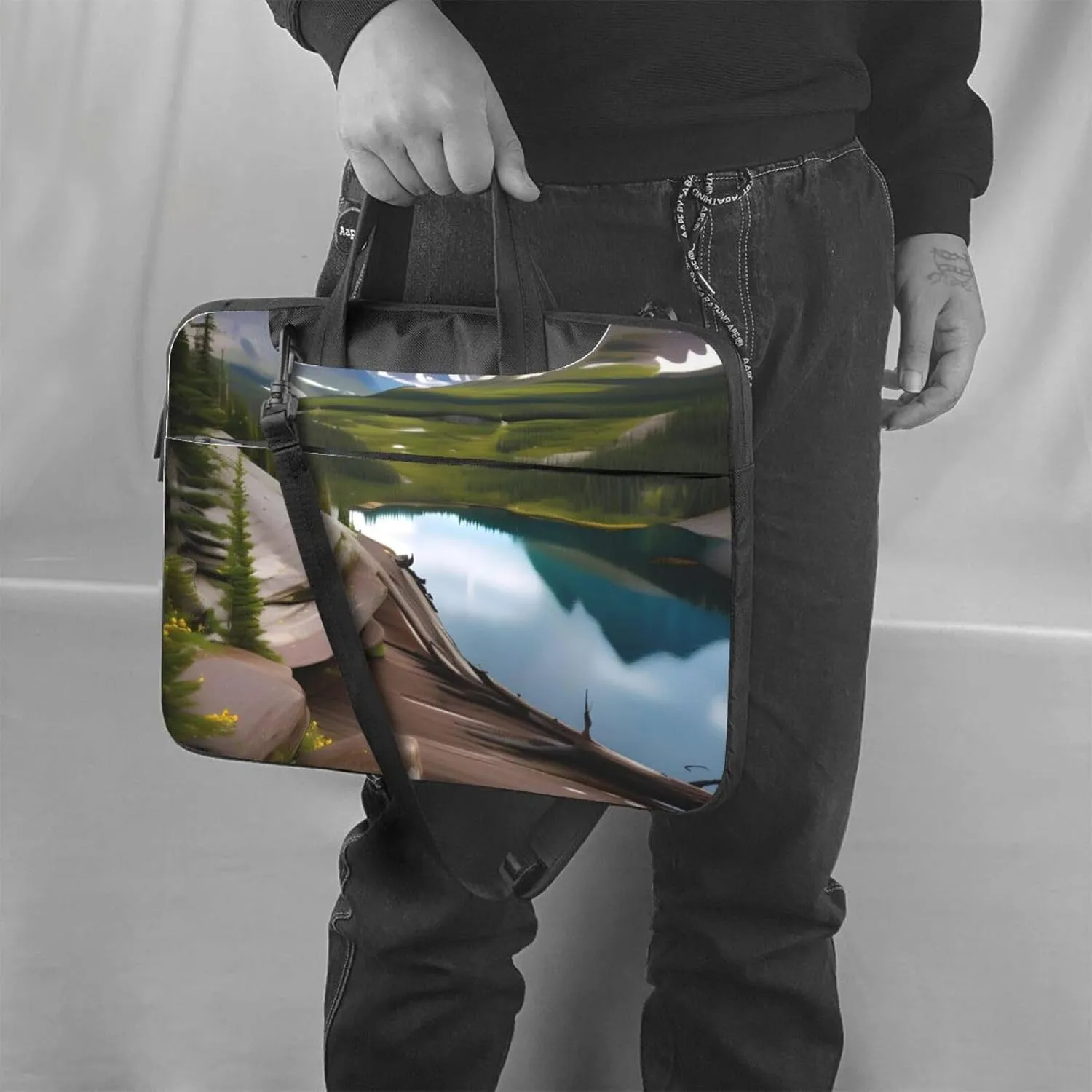 Glacier National Park Print Work Laptop Bag Stylish and Protective Laptop Case Briefcase for Men Women Office