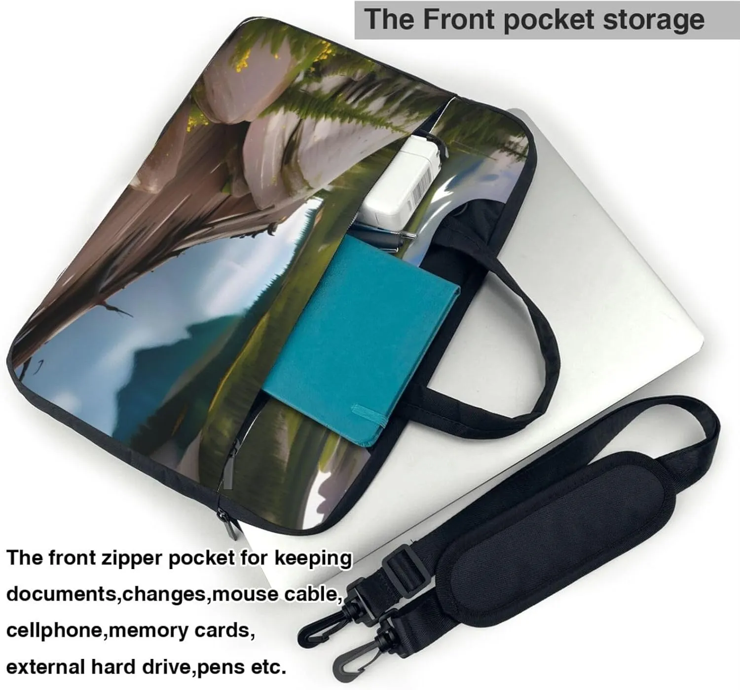 Glacier National Park Print Work Laptop Bag Stylish and Protective Laptop Case Briefcase for Men Women Office