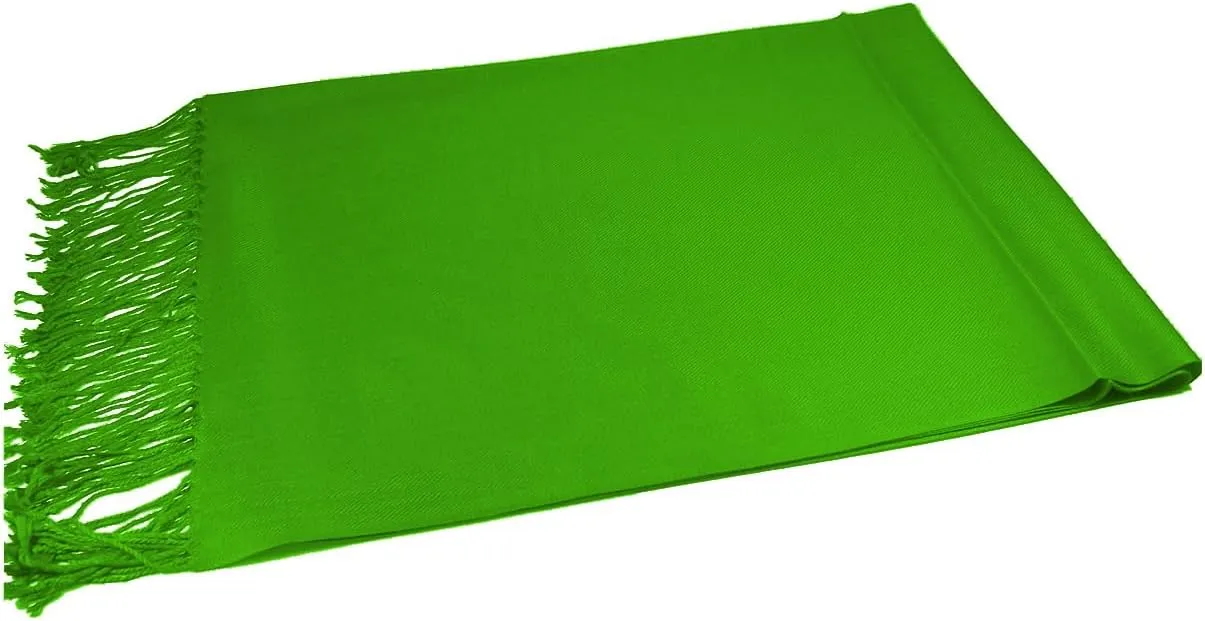 Glory Max Women Large Soft Silky Pashmina Shawl Wrap Scarf in Plain Solid Colors