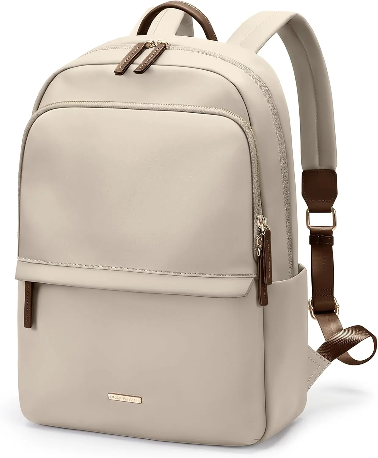GOLF SUPAGS Laptop Backpack for Women Slim Computer Bag Work Travel College Backpack Purse Fits 14 Inch Notebook (Apricot)