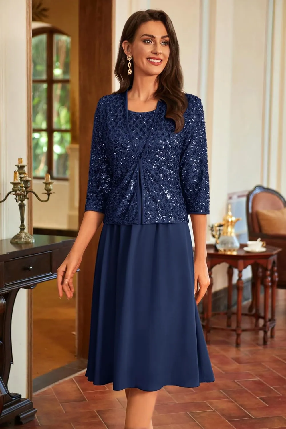 GRACE KARIN 2025 Mother of The Bride Dresses Wedding Guest Party Dress Two Piece Dress