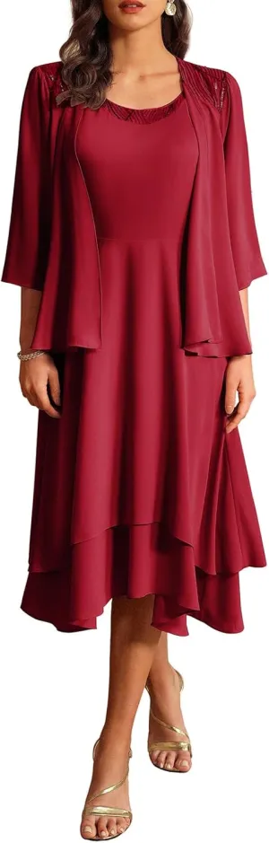 GRACE KARIN Women Dresses for Party Formal 2025 Mother of The Bride Dress Wedding Guest Dress with Jacket